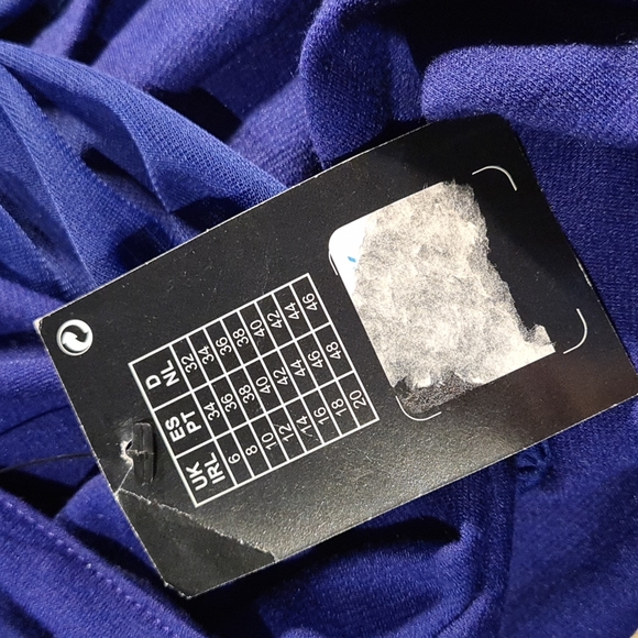 BNWT Atmosphere 60s Vibe Purple Long Sheer Sleeved Mini Dress Size 10 - Picture 9 of 12